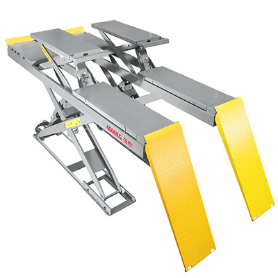 Good price 4000kg super thin wheel alignment scissors lift with 4500mm length platform online